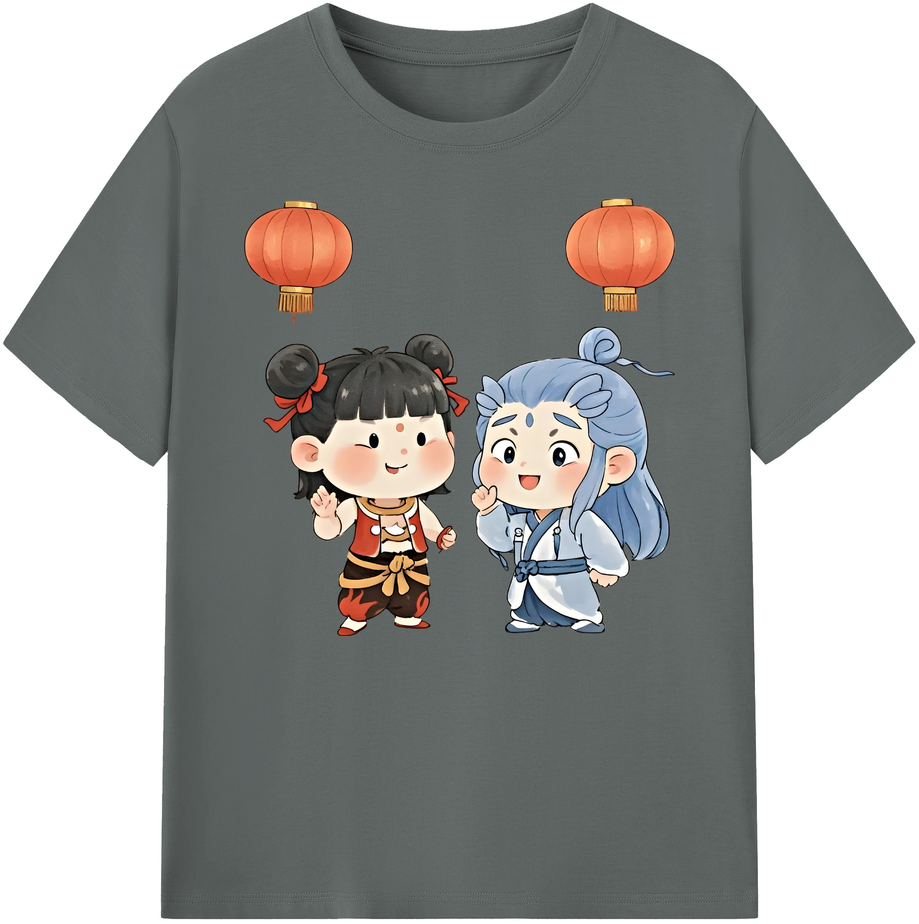 （画像用） Ne Zha 2 ナタ 魔童の大暴れ 綿100％ メンズ半袖Tシャツ｜肌触りやわらか＆通気性